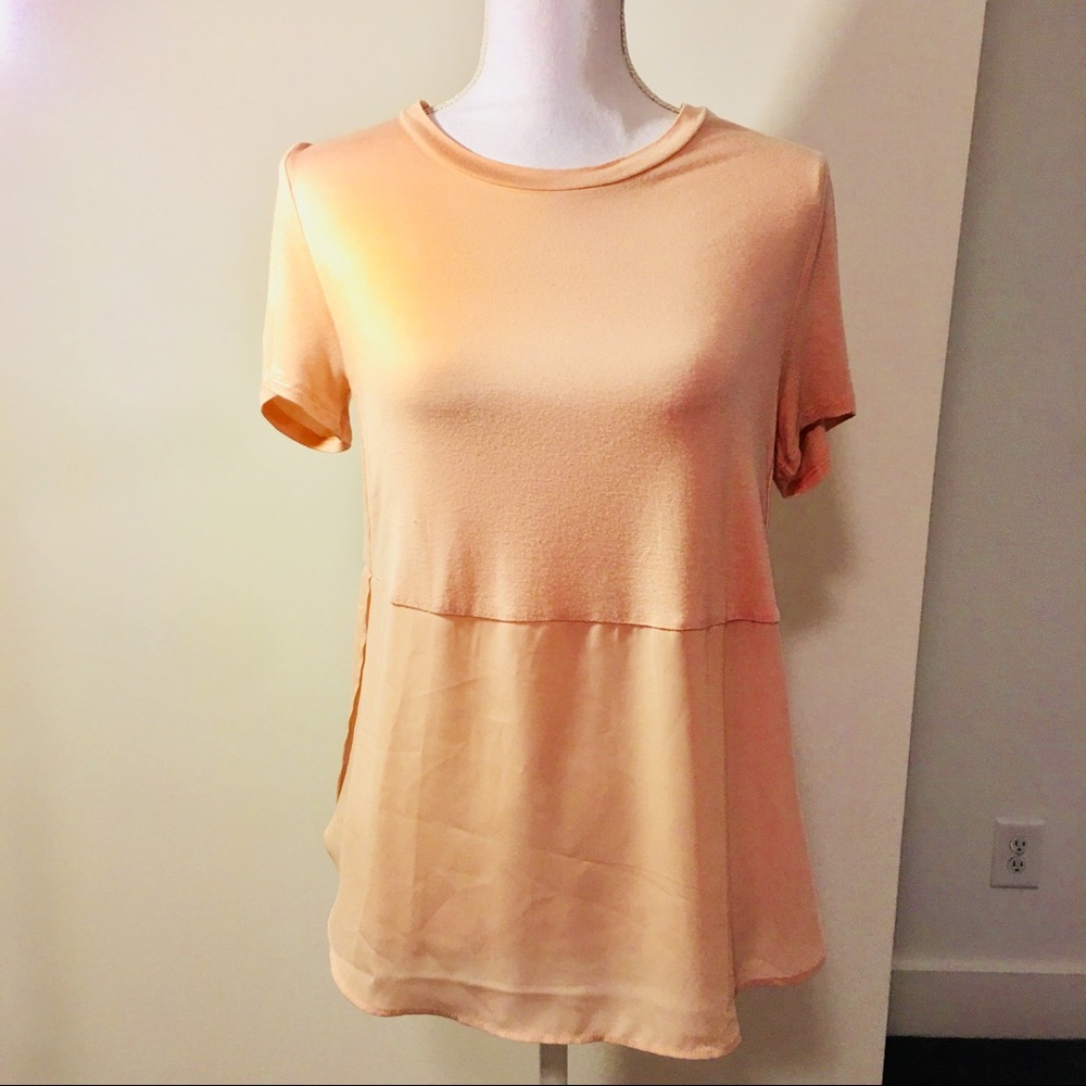 NWT Bar III Pink Double Texture Top - Picture 3 of 8